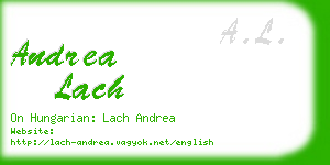 andrea lach business card